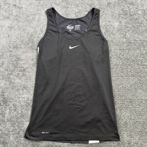 Nike Pro Combat Dri-Fit Fitted Women's Black Tank-Top Size Medium Activewear